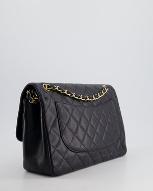 *HOT* Chanel Black Classic Jumbo Double Flap Bag in Caviar Leather and Gold Hardware