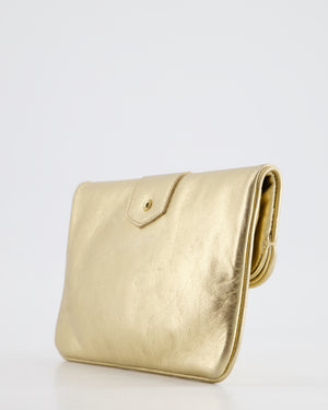 Louis Vuitton Gold Sofia Coppola Slim Clutch Bag