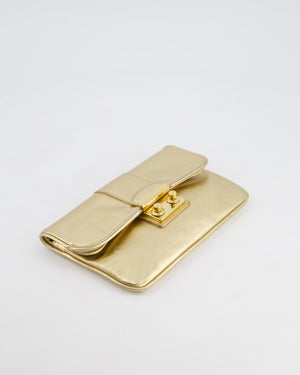 Louis Vuitton Gold Sofia Coppola Slim Clutch Bag