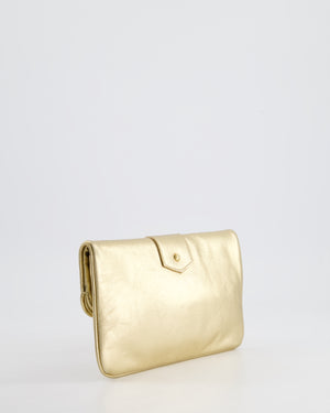 Louis Vuitton Gold Sofia Coppola Slim Clutch Bag