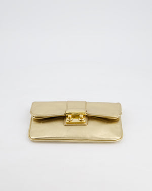 Louis Vuitton Gold Sofia Coppola Slim Clutch Bag