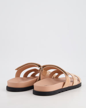 *HOT* Hermès Rose Porcelain Suede Chypre Sandals Size EU 39.5