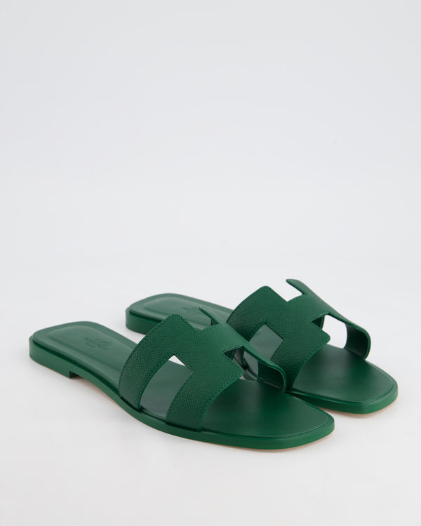 Hermès Vert Viride Oran Sandal Size EU 39.5 RRP £610