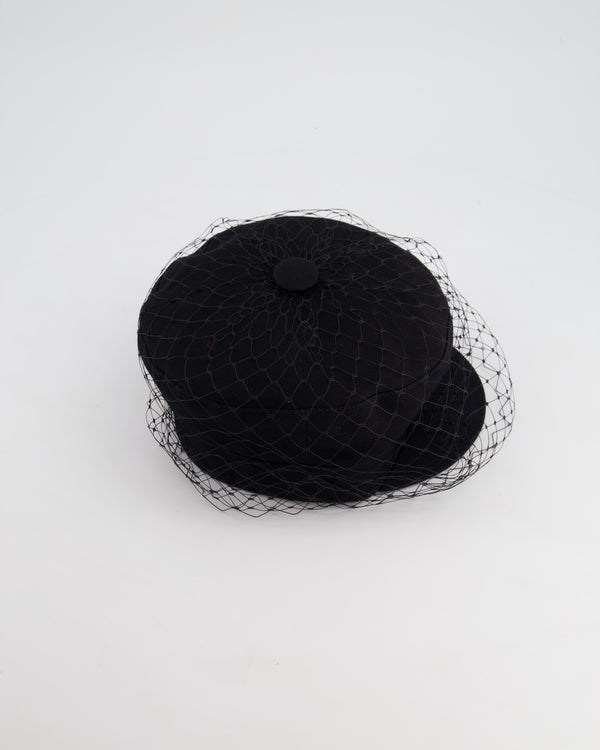 Christian Dior Black Dior Arty Cap with Veil RRP £560