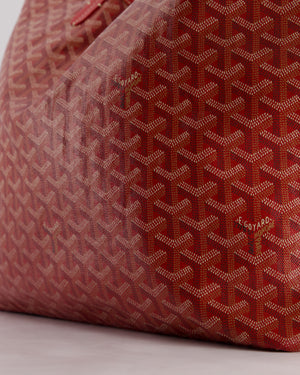 Goyard Saint Louis GM Shoulder Tote Bag in Burgundy Goyardine Canvas and Chevroches Calfskin