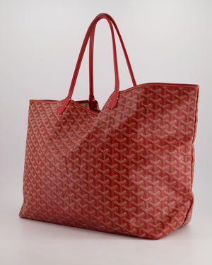 Goyard Saint Louis GM Shoulder Tote Bag in Burgundy Goyardine Canvas and Chevroches Calfskin