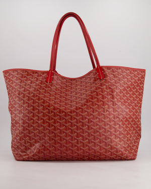 Goyard Saint Louis GM Shoulder Tote Bag in Burgundy Goyardine Canvas and Chevroches Calfskin