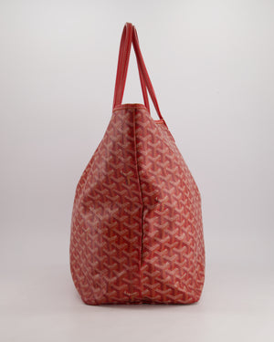 Goyard Saint Louis GM Shoulder Tote Bag in Burgundy Goyardine Canvas and Chevroches Calfskin