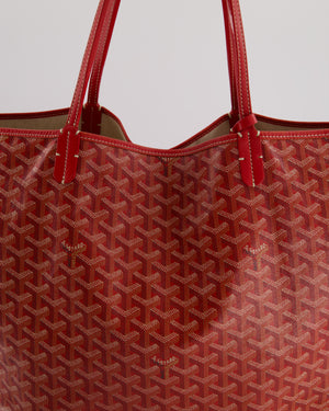 Goyard Saint Louis GM Shoulder Tote Bag in Burgundy Goyardine Canvas and Chevroches Calfskin