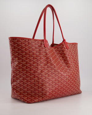 Goyard Saint Louis GM Shoulder Tote Bag in Burgundy Goyardine Canvas and Chevroches Calfskin