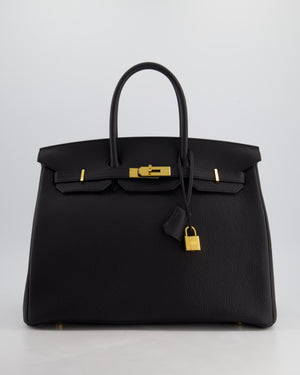 Hermès Birkin 35cm Bag in Black Togo Leather with Gold Hardware