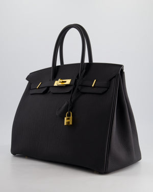 Hermès Birkin 35cm Bag in Black Togo Leather with Gold Hardware