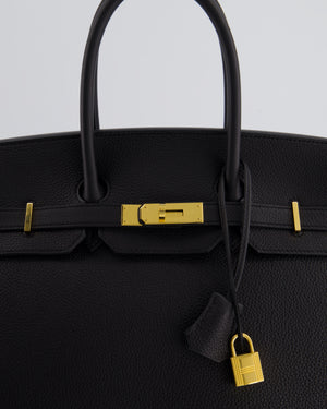 Hermès Birkin 35cm Bag in Black Togo Leather with Gold Hardware