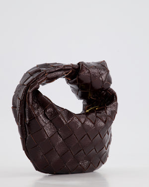 Bottega Veneta Burgundy Patent Candy Intrecciato Jodie Bag RRP £1170