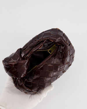 Bottega Veneta Burgundy Patent Candy Intrecciato Jodie Bag RRP £1170