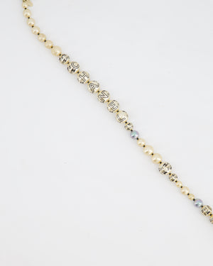 Chanel Vintage Pearl 2005A Necklace with Charm Print