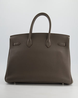 Hermès Birkin Bag 35cm Retourne in Gris Etain Togo Leather with Palladium Hardware