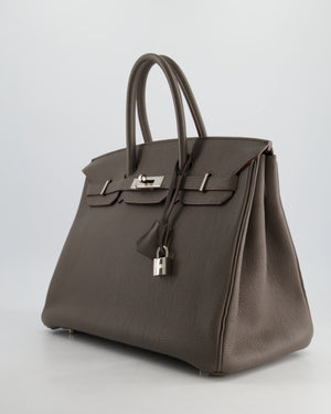 Hermès Birkin Bag 35cm Retourne in Gris Etain Togo Leather with Palladium Hardware