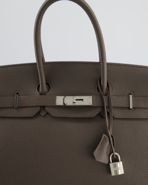 Hermès Birkin Bag 35cm Retourne in Gris Etain Togo Leather with Palladium Hardware