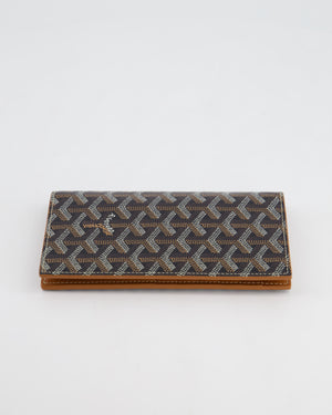 Goyard Saint-Roch Card Wallet in Black Goyardine Canvas & Tan Calfskin Leather