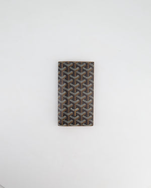 Goyard Saint-Roch Card Wallet in Black Goyardine Canvas & Tan Calfskin Leather