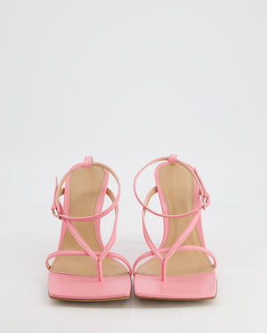 Bottega Veneta Pink Strap Open Toe Heels Size EU 39