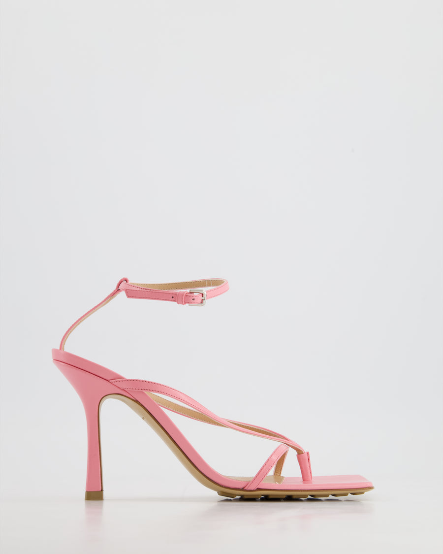 Bottega Veneta Pink Strap Open Toe Heels Size EU 39