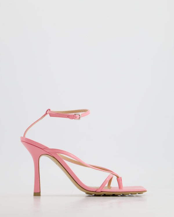 Bottega Veneta Pink Strap Open Toe Heels Size EU 39