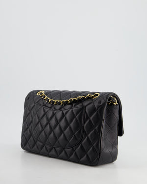 Chanel Medium Black Classic Double Flap Bag in Lambskin Leather with Gold Hardware