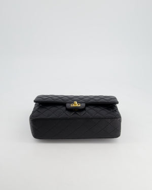 Chanel Medium Black Classic Double Flap Bag in Lambskin Leather with Gold Hardware