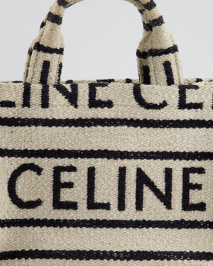 Celine Logo White and Black Thais Small Textile Bag RRP - £1350