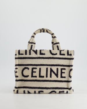 Celine Logo White and Black Thais Small Textile Bag RRP - £1350