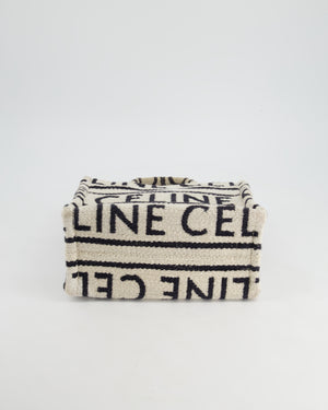 Celine Logo White and Black Thais Small Textile Bag RRP - £1350