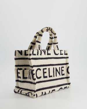 Celine Logo White and Black Thais Small Textile Bag RRP - £1350