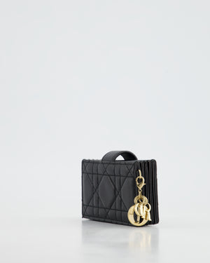 Christian Dior Black Wallet with Gold Hardware