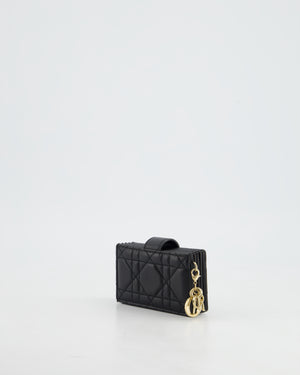 Christian Dior Black Wallet with Gold Hardware