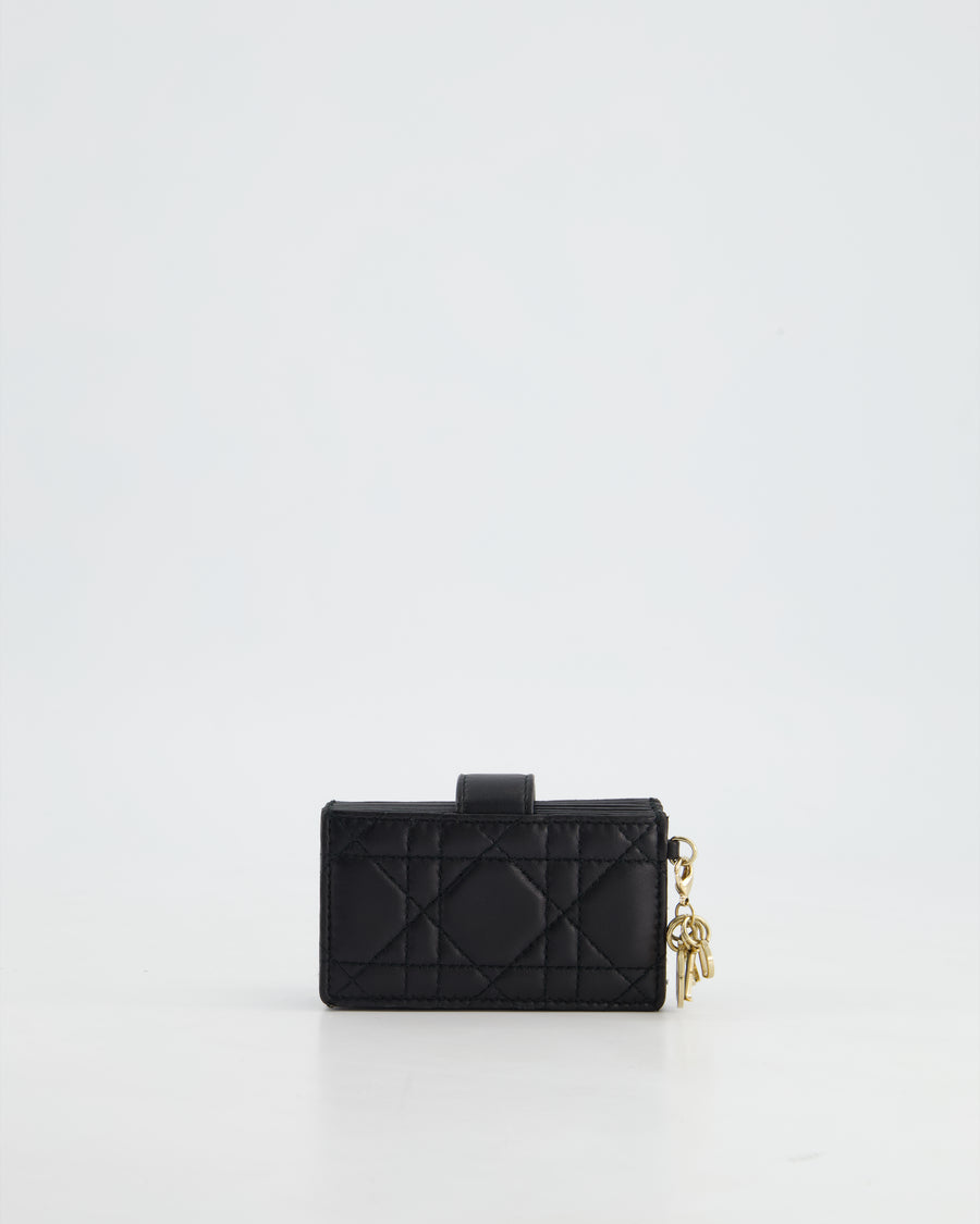 Christian Dior Black Wallet with Gold Hardware