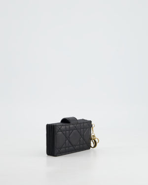 Christian Dior Black Wallet with Gold Hardware