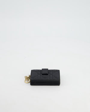 Christian Dior Black Wallet with Gold Hardware