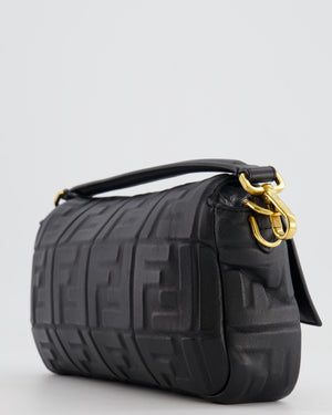 Fendi Black Leather Baguette Bag with Gold Hardware RRP £2,550