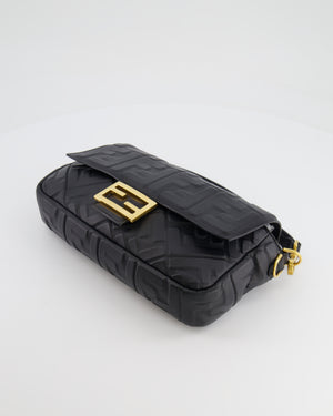 Fendi Black Leather Baguette Bag with Gold Hardware RRP £2,550