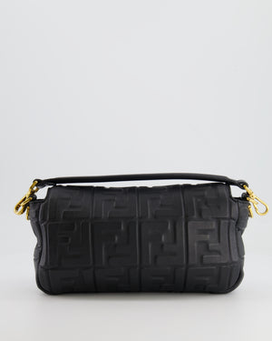 Fendi Black Leather Baguette Bag with Gold Hardware RRP £2,550