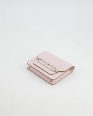 Hermès Roulis Slim Belt Wallet in Mauve Pale Evercolour Leather with Palladium Hardware