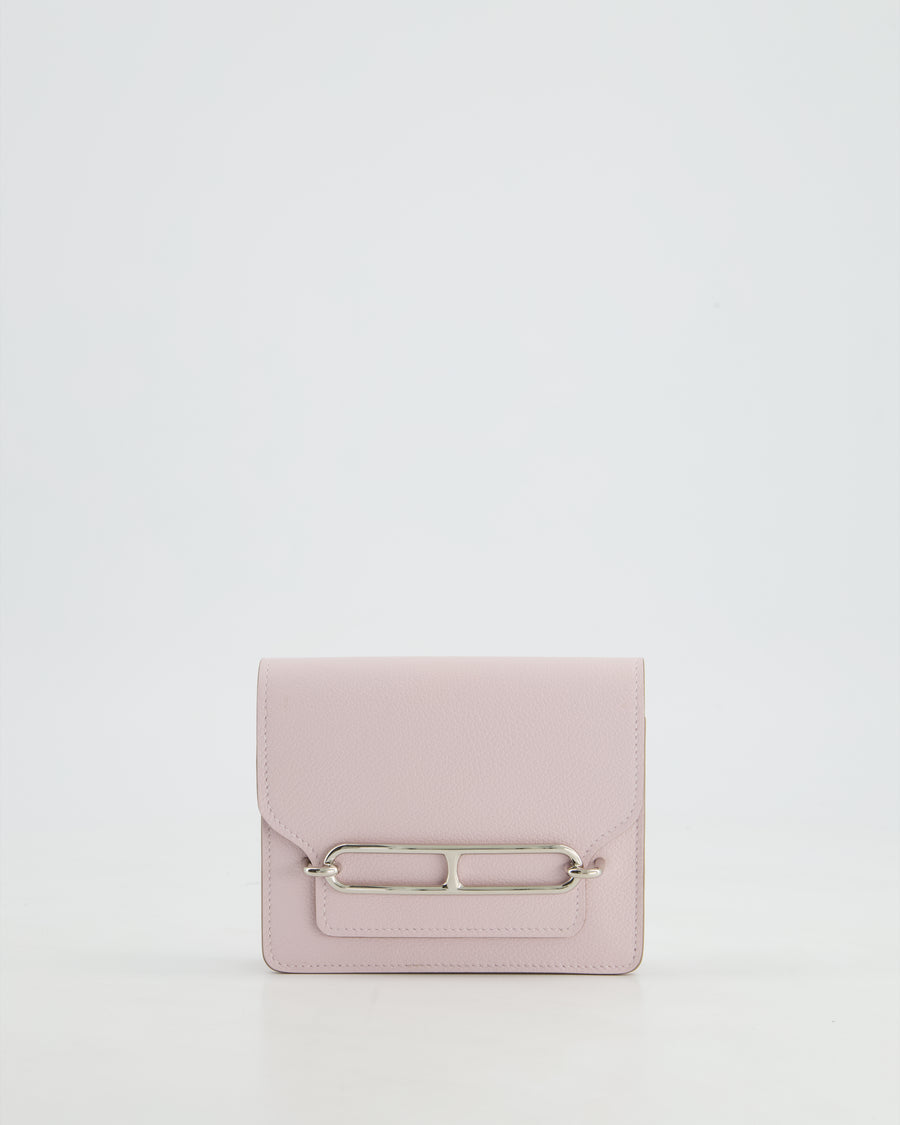 Hermès Roulis Slim Belt Wallet in Mauve Pale Evercolour Leather with Palladium Hardware