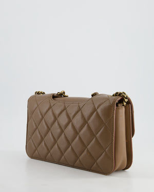 Chanel Brown Large Perfect Edge Flap Bag in Lambskin Leather with Gold Hardware