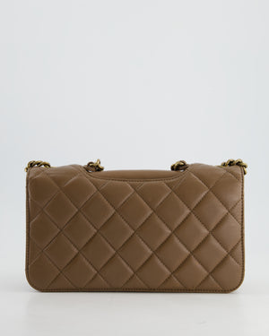 Chanel Brown Large Perfect Edge Flap Bag in Lambskin Leather with Gold Hardware