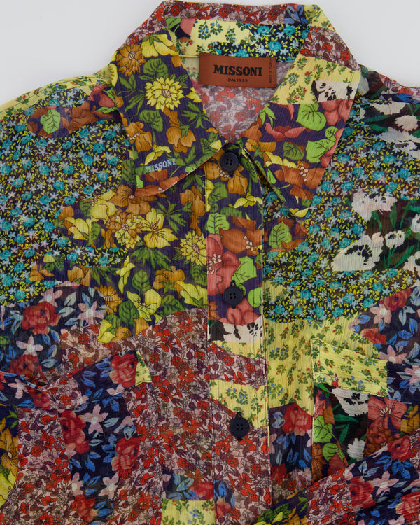 Missoni Multicolour Floral Silk Shirt Size IT 38 (UK 6)