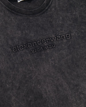 Alexander Wang Dark Grey Oversized T-shirt with Logo Size S (UK 8)