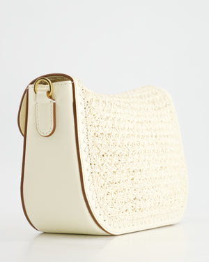 Valentino White Alltime Leather Shoulder Bag with Strap and Gold Hardware RRP £2,890