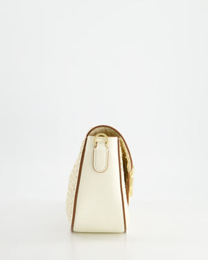 Valentino White Alltime Leather Shoulder Bag with Strap and Gold Hardware RRP £2,890